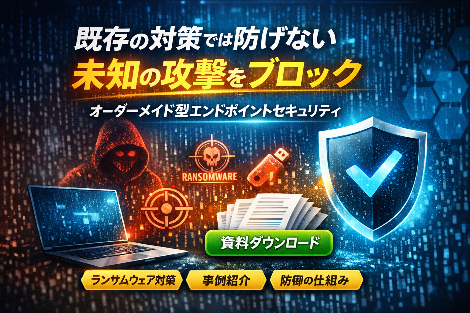 エンドポイントセキュリティ対策｜未知の攻撃を防ぐオーダーメイド型防御